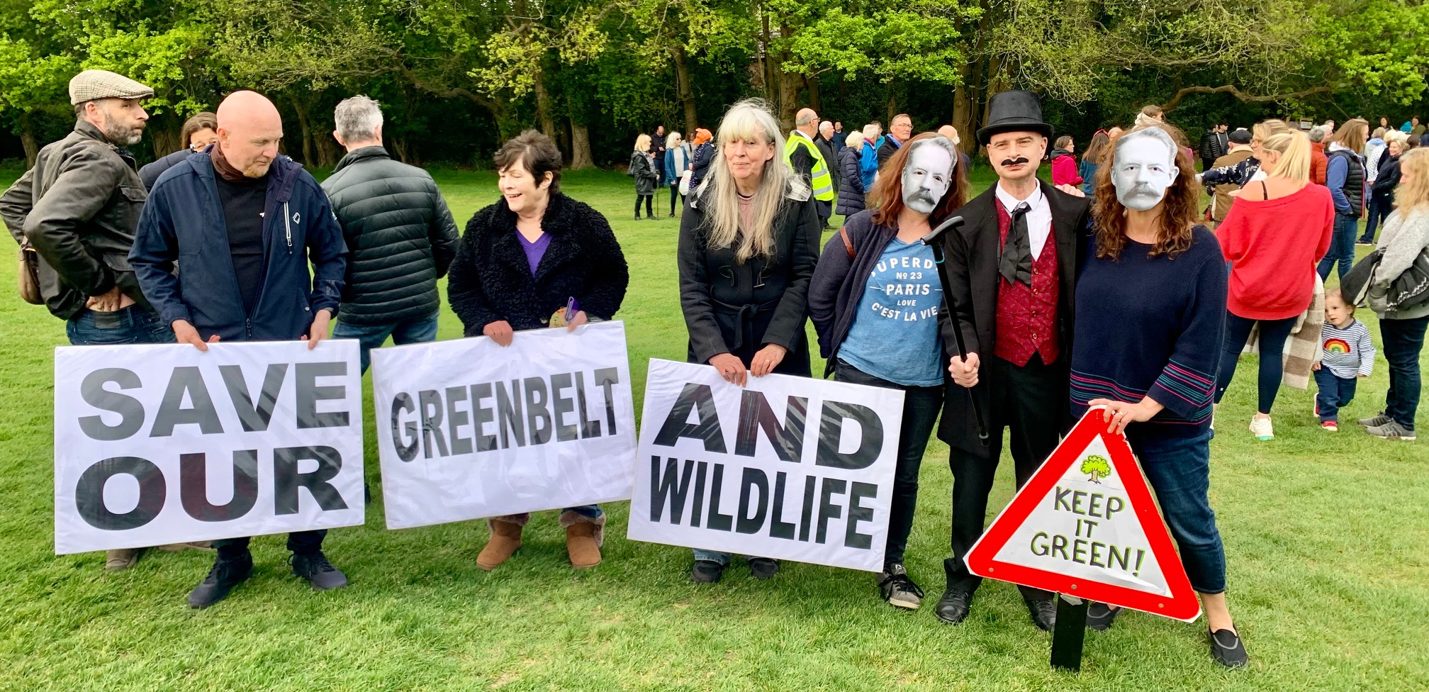 Maidenhead Great Park campaign demonstration